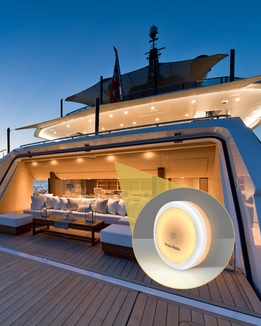 6W 12V Dual Color Touch Ceiling Light, 12 Volt led Lights for rv Interior, 12 Volt Ceiling Lights for rv Interior (White & Red) D106MM