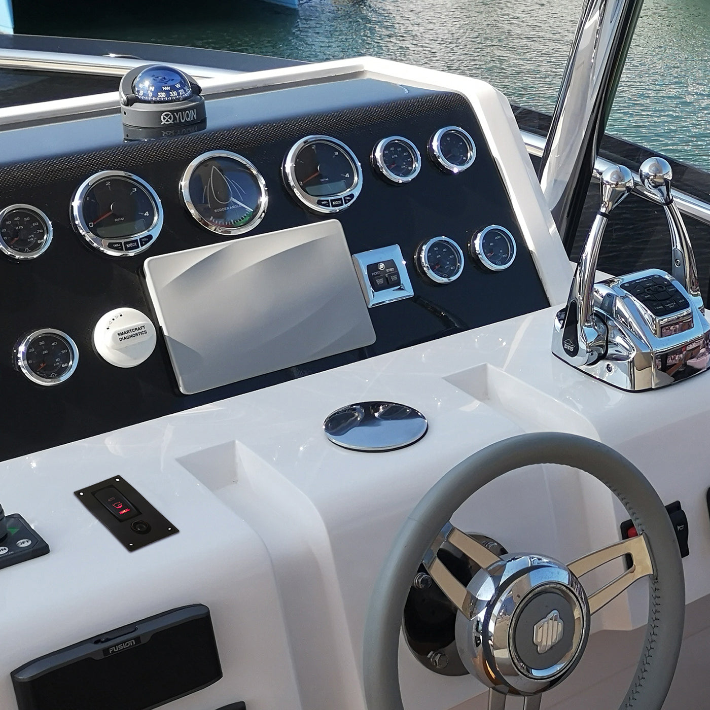 3-Position Bilge Pump Rocker Switch Panel, Automatic - Off - Manual Three Positions to Control The Pumps, DC 12v 24v with 10A Fuse Circuit Breaker, Auto/Hand-Driven with LED Indicator for Boat Ship