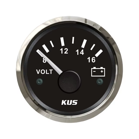 KUS Marine Auto Needle/Digital Voltage Gauge 12V 24V Boat Car Truck RV Voltmeter Volt Gauge Red and Yellow available Backlight