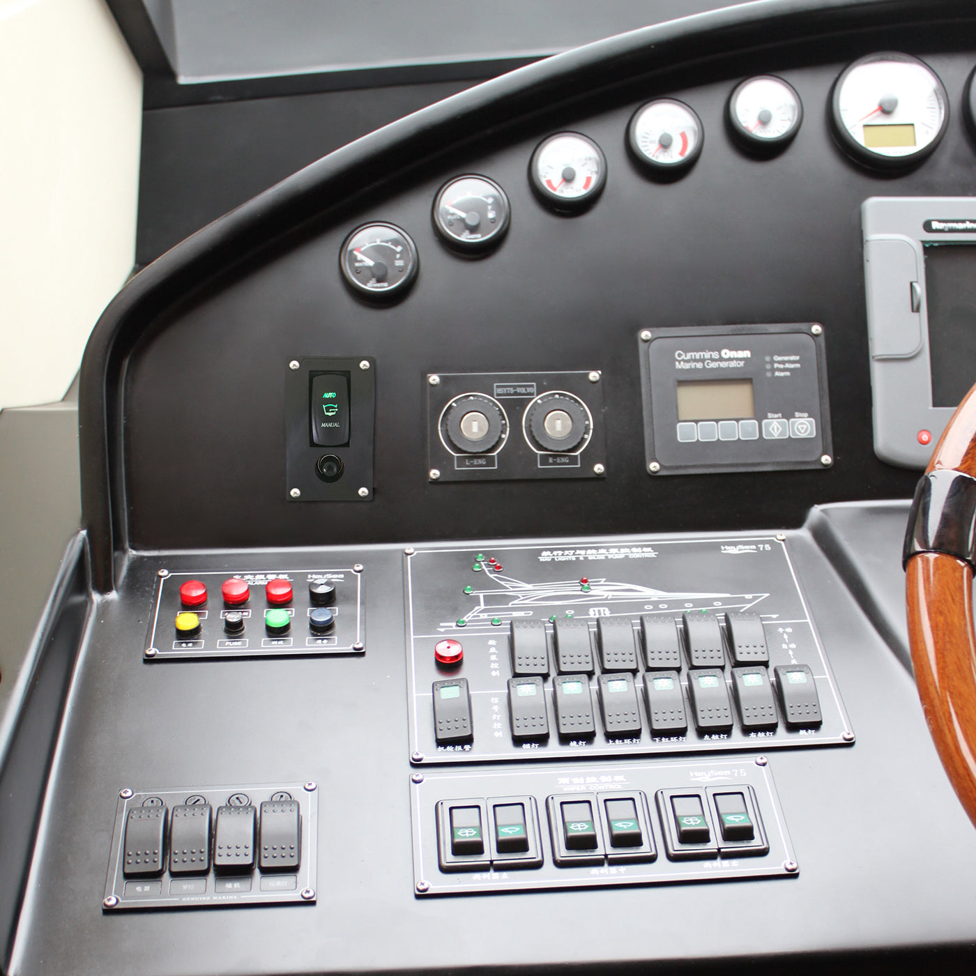 3-Position Bilge Pump Rocker Switch Panel, Automatic - Off - Manual Three Positions to Control The Pumps, DC 12v 24v with 10A Fuse Circuit Breaker, Auto/Hand-Driven with LED Indicator for Boat Ship