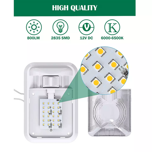 2 PCS 12V Led RV Ceiling Dome Light RV Interior Lighting for Trailer Camper US