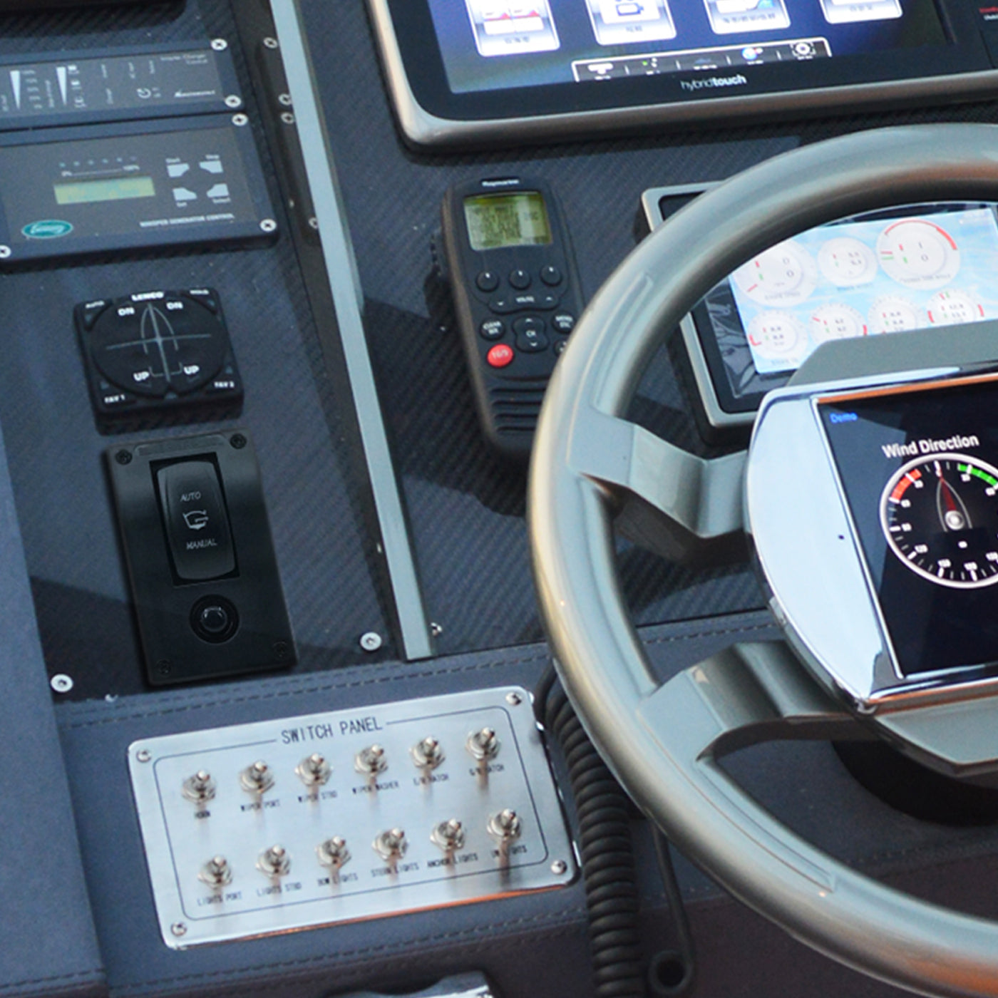 3-Position Bilge Pump Rocker Switch Panel, Automatic - Off - Manual Three Positions to Control The Pumps, DC 12v 24v with 10A Fuse Circuit Breaker, Auto/Hand-Driven with LED Indicator for Boat Ship