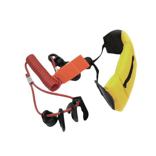 GenuineMarine-THALASSA Power Boat Hook Host Emergency Flameout Safety Key Switch, Outboard Engine Flameout Switch-4 Switch Keys + 1 Whistle + 1 Floating Watch - THALASSA