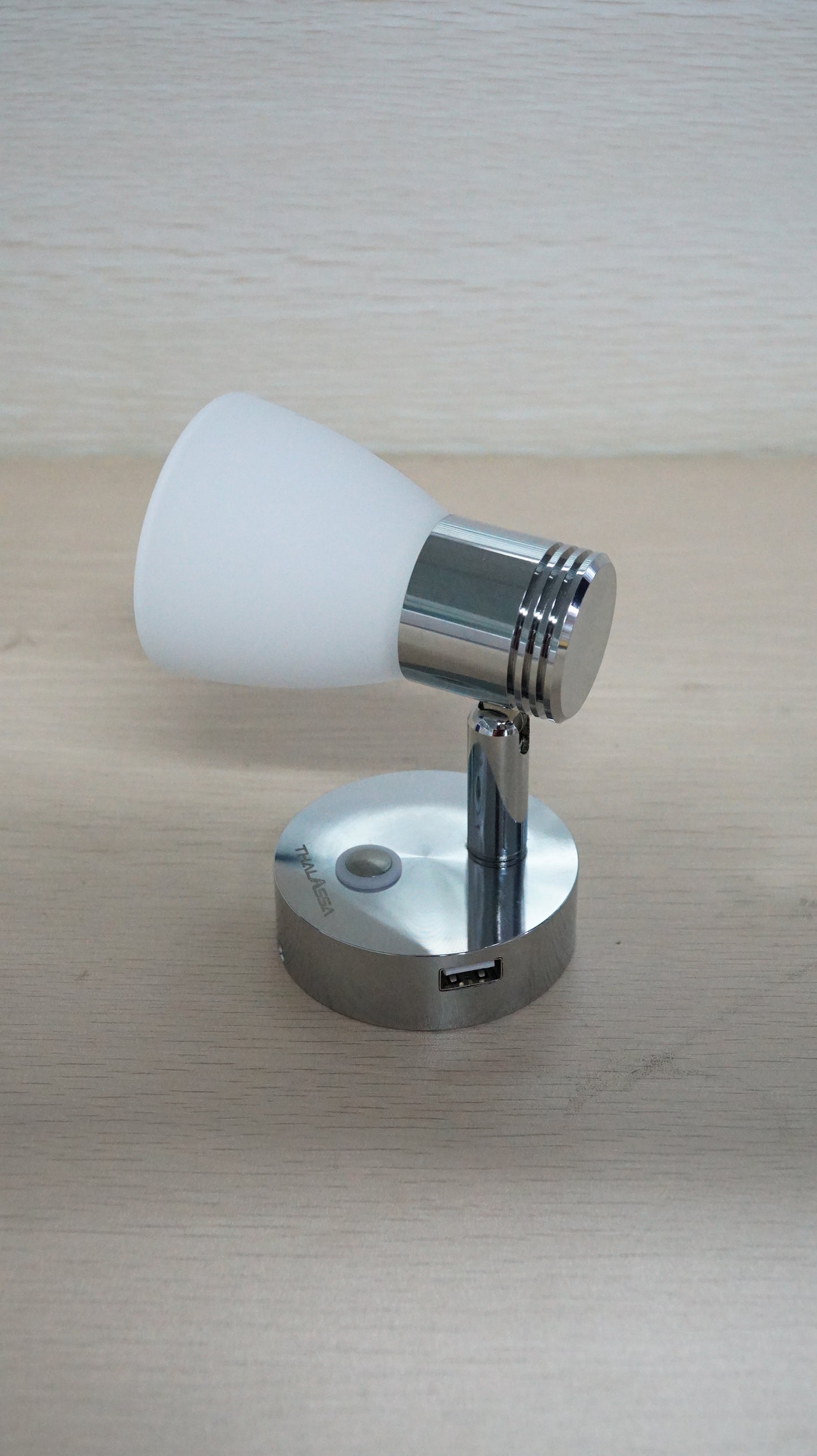 THALASSA Touch Dimmable LED Reading Light | 12V/24V Universal | USB Charging Port | 360° Rotatable Head | For RV/Yacht/Marine Interior