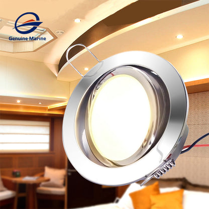 Genuine Marine 5W 250LM Yacht Recessed Ceiling Light Ultra Thin Warm light Downlight Stainless Steel Boat Light Boat LED Downlights GM-EP-L0117