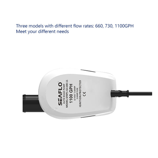 GenuineMarine-THALASSA 750GPH/1100GPH 12V/24V Marine Automatic Submersible Bilge Water Pump 1100 Auto with Magnetic Float Switch for Yacht - THALASSA