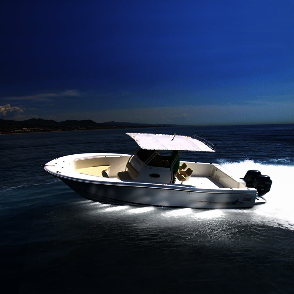 GenuineMarine-THALASSA Blue/Green/White IP68 Waterproof 3.7inch Underwater Lights, Mini 27LEDs Led Lights for Yacht Pontoon Sailboat Kayak Accent Bass Boat Vessel Fishing - THALASSA