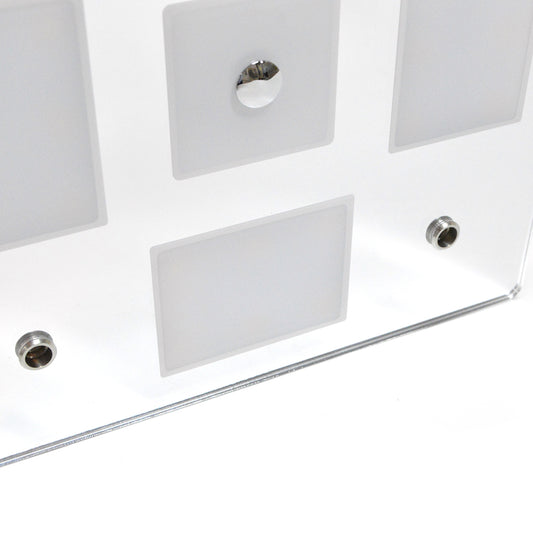 THALASSA 9-16V RV Interior LED Light Dimmable Day Night Blue White Touch Switch Controlled195*195*10mm Slim Ceiling Spotlight Motorhome Campervan Boat Lighting - THALASSA