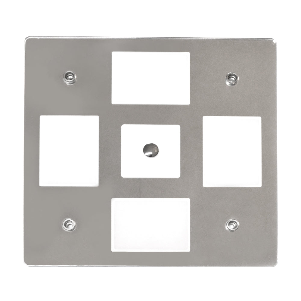 THALASSA 9-16V RV Interior LED Light Dimmable Day Night Blue White Touch Switch Controlled195*195*10mm Slim Ceiling Spotlight Motorhome Campervan Boat Lighting - THALASSA