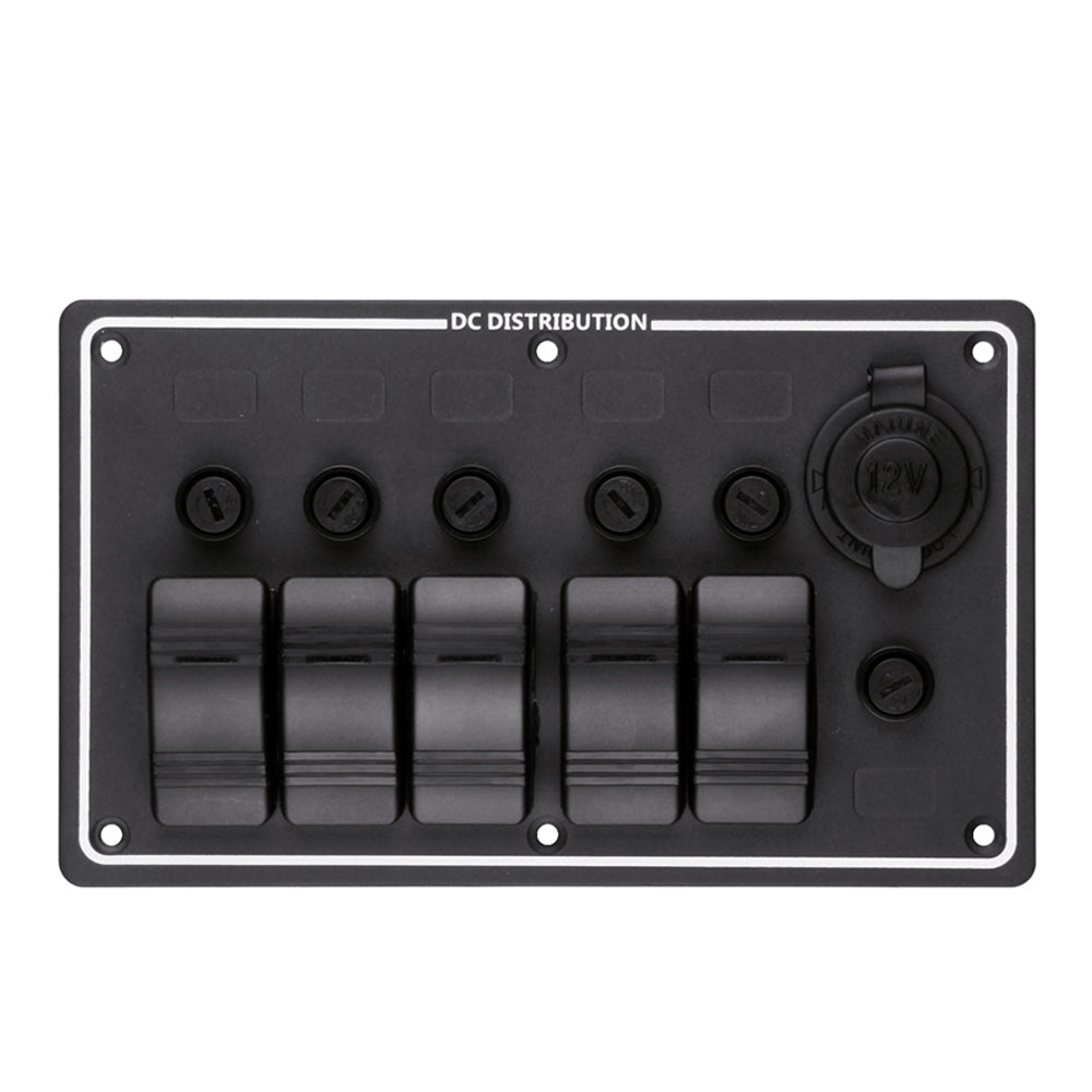 GenuineMarine-THALASSA 3/5/6/7 Gang Waterproof Switch Panel with Insurance Multi-function for Yacht Ship Accessories - THALASSA