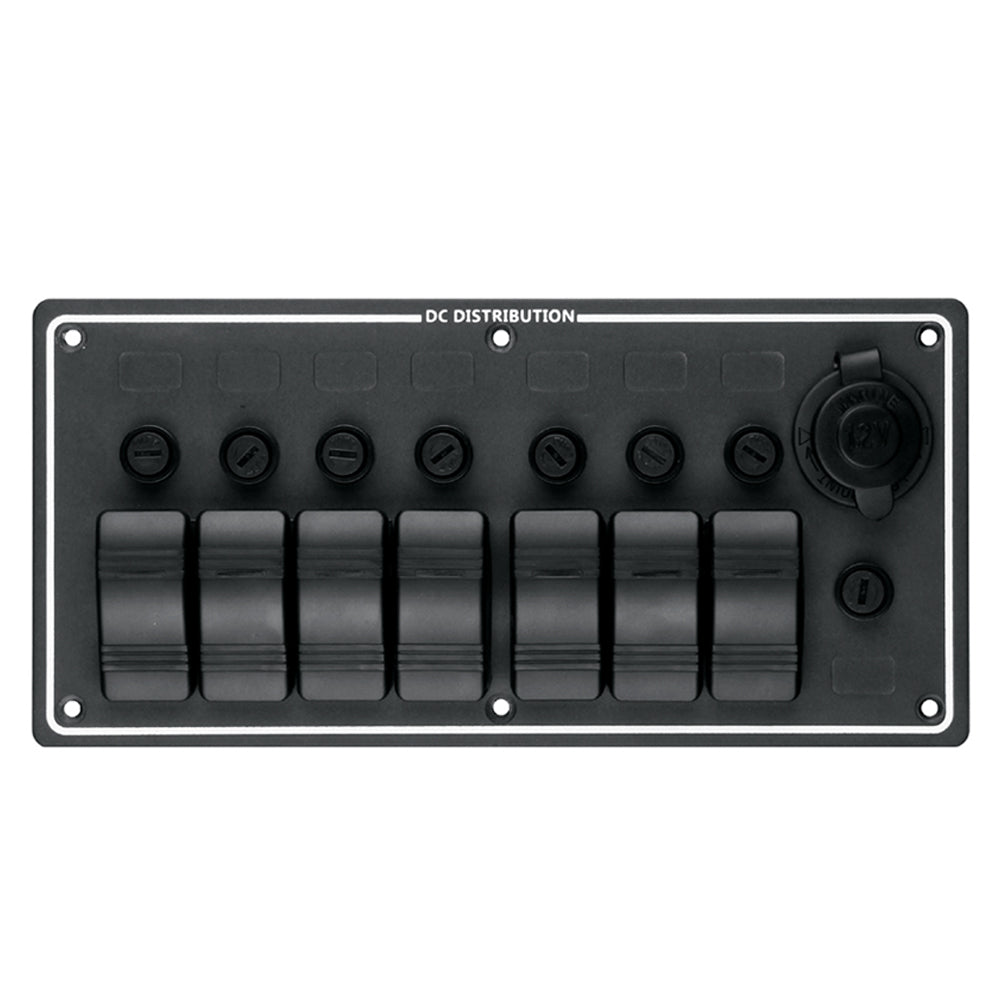 GenuineMarine-THALASSA 3/5/6/7 Gang Waterproof Switch Panel with Insurance Multi-function for Yacht Ship Accessories - THALASSA