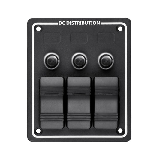 GenuineMarine-THALASSA 1/3/4/5/6/8 Gang Waterproof Switch Panel with Insurance Multi-function Panel Seat for Yacht Ship Accessories - THALASSA