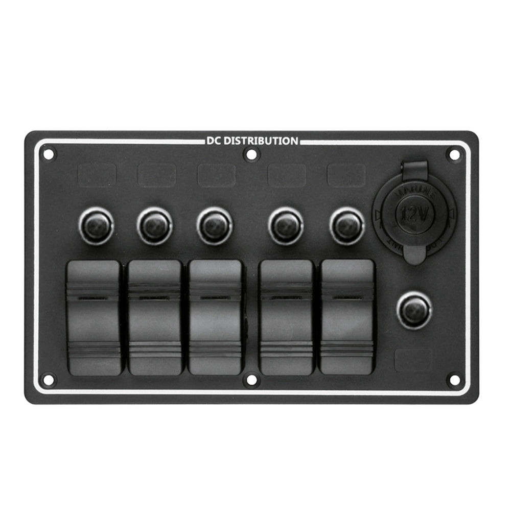 GenuineMarine-THALASSA 1/3/4/5/6/8 Gang Waterproof Switch Panel with Insurance Multi-function Panel Seat for Yacht Ship Accessories - THALASSA