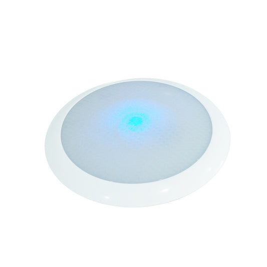 THALASSA 12-24V 18 Inch Ceiling Light (Milk White Shell), 1-4W Surface Mount LED Light Fixture for Bedroom Kitchen,0.2 Inch Thickness Round - THALASSA