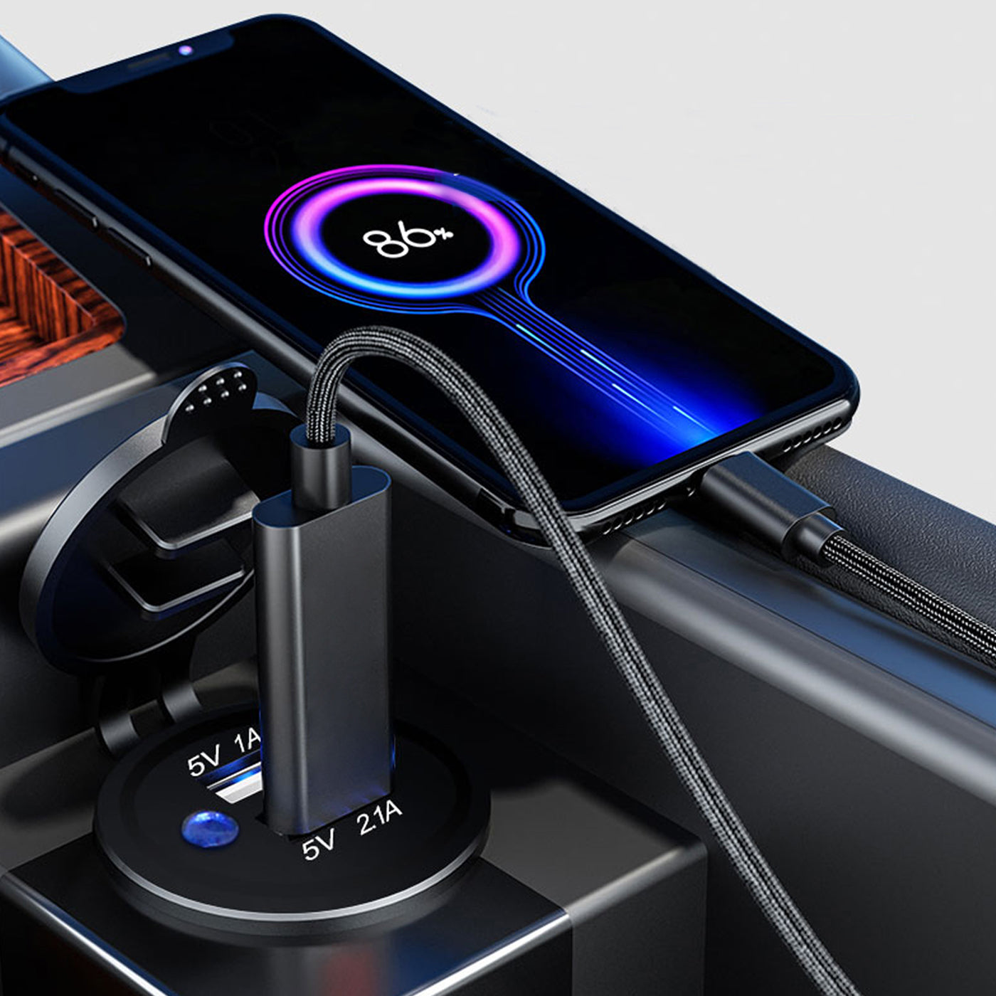 THALASSA 6 Gang Blue LED Rocker Switch Panel 12V Waterproof with 3.1A Dual USB Slot Socket for Car Rv Vehicles Truck - THALASSA