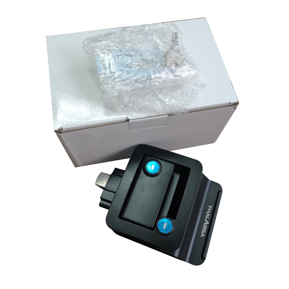 RV Motorhome Black Entry Door Lock with Keys Travel Camper Trailer Locking Entrance Handle Latch Paddle Without Deadbolt - GenuineMarine