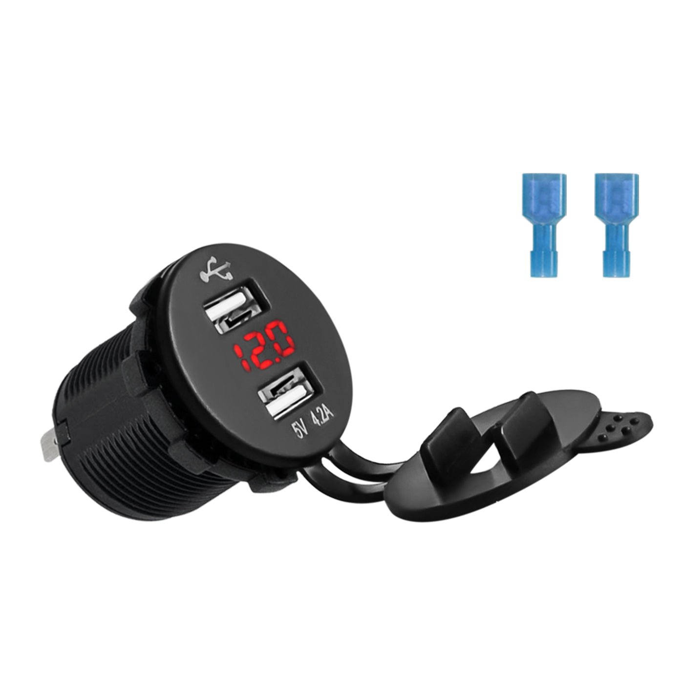 GenuineMarine 4.2A Dual Waterproof USB Charger Digital Voltmeter Universal for Yacht Boat - THALASSA