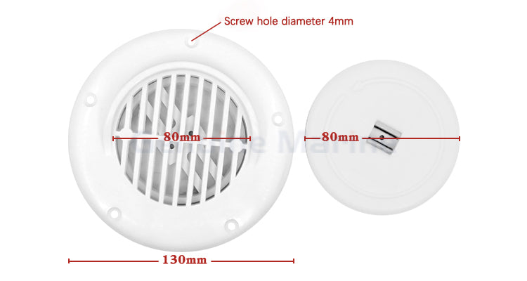 Genuine Marine 4” White Plastic High Quality Marine Drain Vent Cover Valve Accessories Yacht Boat Floor - GenuineMarine