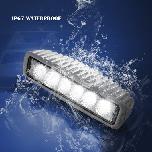 THALASSA 12/24V Dual Color Marine LED Spreader Flood Deck Light for Bo – Thalassa Marine