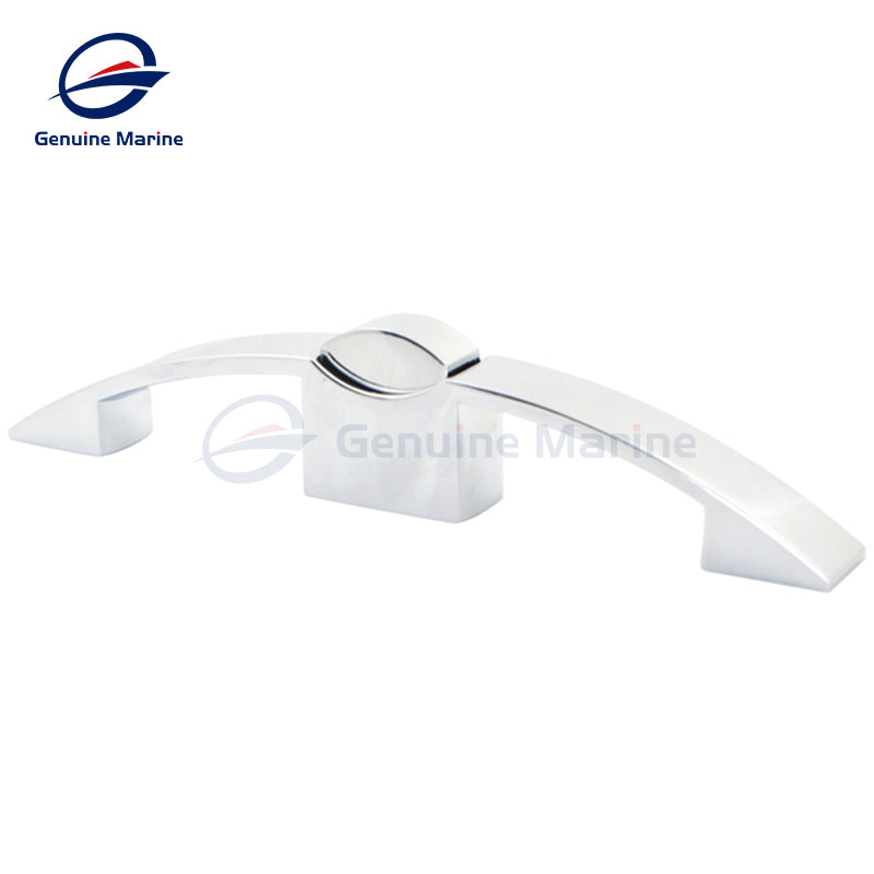 Stainless steel 10mm Hole Distance Arc Pull Lock Button Press Type Furniture Cupboard Door Installation Accessory - GenuineMarine