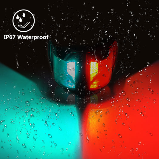 Waterproof Marine Navigation Light - LED Bi-Color Signal Light for Boats