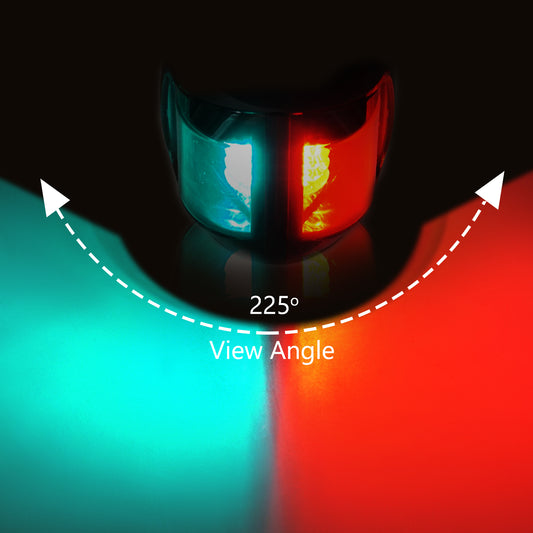 2 NM White LED 135° Stern Light+3 NM Bi-Color LED (Green and Red) 225° Boat Navigation Light, US Coast Guard, ABYC A-16 and CE Certifications – Operates at 12V/24V IP67 - THALASSA