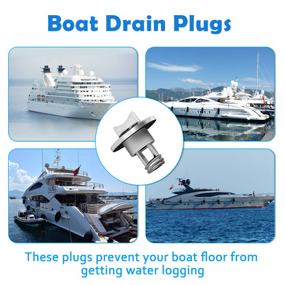 Boat Drain Plug,Boat Plug Marine Grade 316 Stainless Steel,2 Packs Boat Trailer Parts,Boat Trailer Hardware Accessories