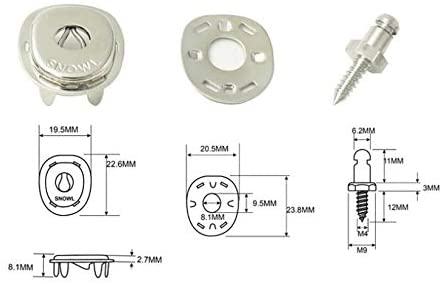 GenuineMarine-THALASSA 10pk 316 Stainless Teel,Turn Button,Boat,Cover Enclosure,Eyelet Canvas,Snap Fastener for Marine Boat Yacht Fixing Bimini - THALASSA