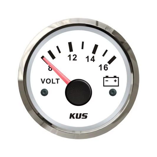 KUS Marine Auto Needle/Digital Voltage Gauge 12V 24V Boat Car Truck RV Voltmeter Volt Gauge Red and Yellow available Backlight