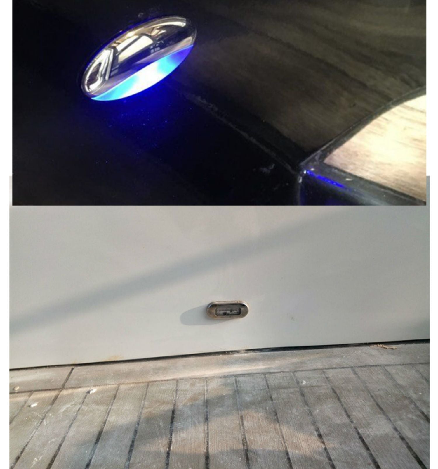 Genuine Marine Waterproof RV Stair LED Lamp Warm/Blue Light 12V/24V/DC 10V-30V 316 Stainless Steel Cover Welcome Floor Lamp For Yacht Car Boat