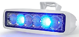 THALASSA 12/24V Dual Color Marine LED Spreader Flood Deck Light for Boat IP67 DC 10-30V with 316L Stainless Steel Bracket, White/Black Housing Waterproof Dock Lights