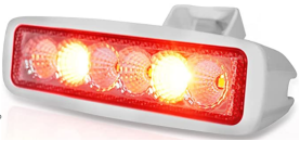 THALASSA 12/24V Dual Color Marine LED Spreader Flood Deck Light for Boat IP67 DC 10-30V with 316L Stainless Steel Bracket, White/Black Housing Waterproof Dock Lights