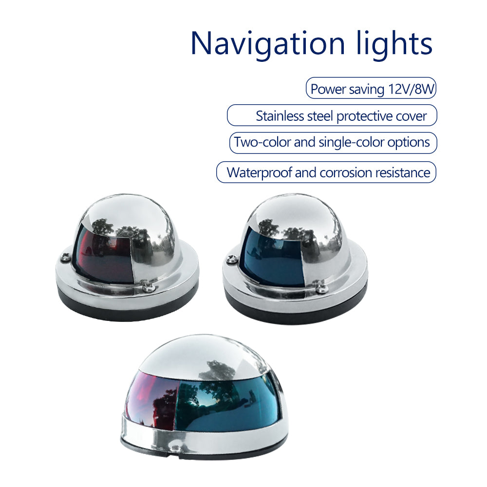 GenuineMarine-THALASSA 12V Marine Navigation Lights Double Color Selection Lamp for Ship Yacht - THALASSA