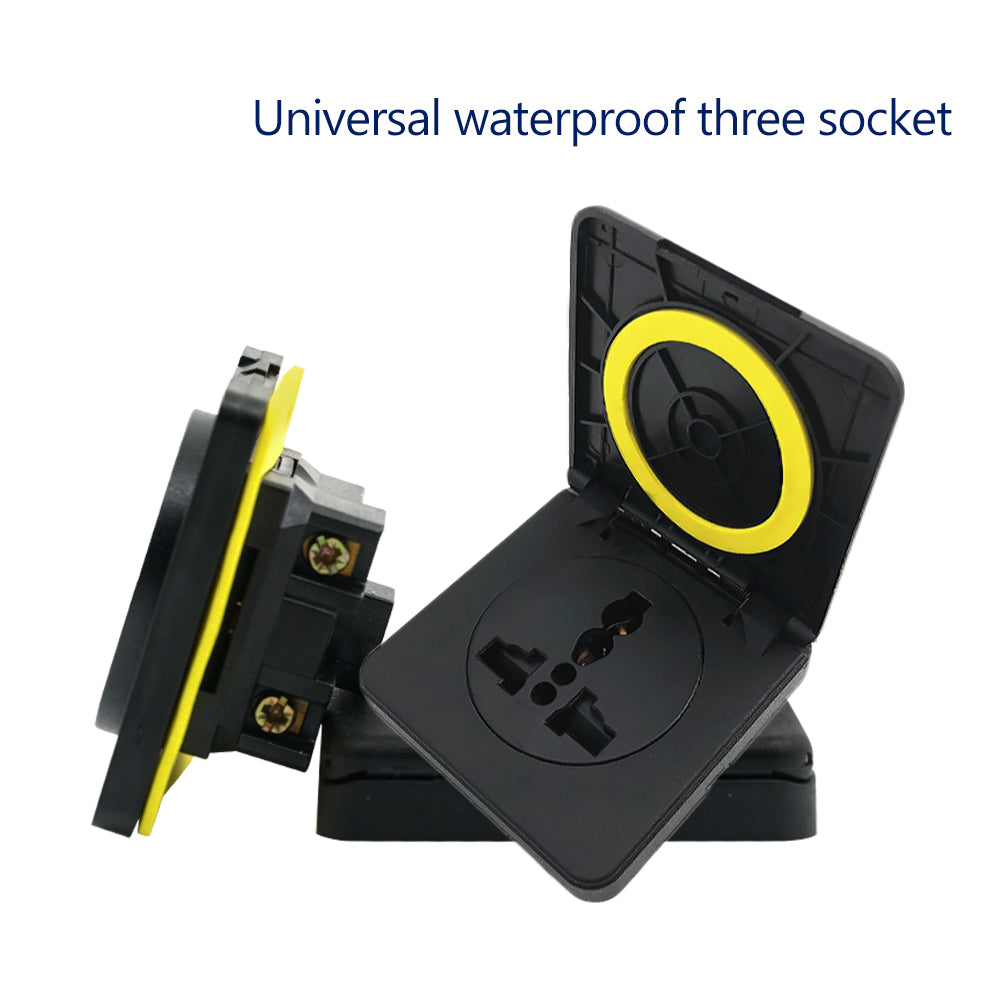 THALASSA Two or Three Plug Multifunctional Waterproof Ocket Industrial Experiment Clamshell Type National Standard American Standard British Standard General Accessories - THALASSA