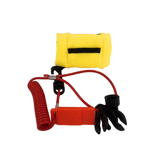 GenuineMarine-THALASSA Power Boat Hook Host Emergency Flameout Safety Key Switch, Outboard Engine Flameout Switch-4 Switch Keys + 1 Whistle + 1 Floating Watch - THALASSA