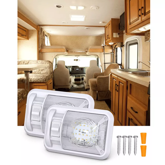 2 PCS 12V Led RV Ceiling Dome Light RV Interior Lighting for Trailer Camper US
