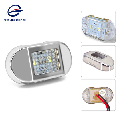 Genuine Marine Waterproof LED Step Light Courtesy Light Boat RV Oval 0.4W 12V IP67 Stainless Steel&PC LED Step Lamp Courtesy Lamp