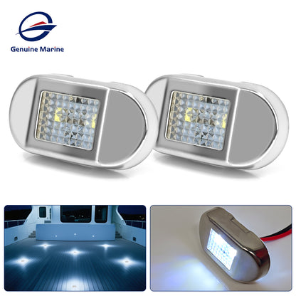 Genuine Marine Waterproof LED Step Light Courtesy Light Boat RV Oval 0.4W 12V IP67 Stainless Steel&PC LED Step Lamp Courtesy Lamp