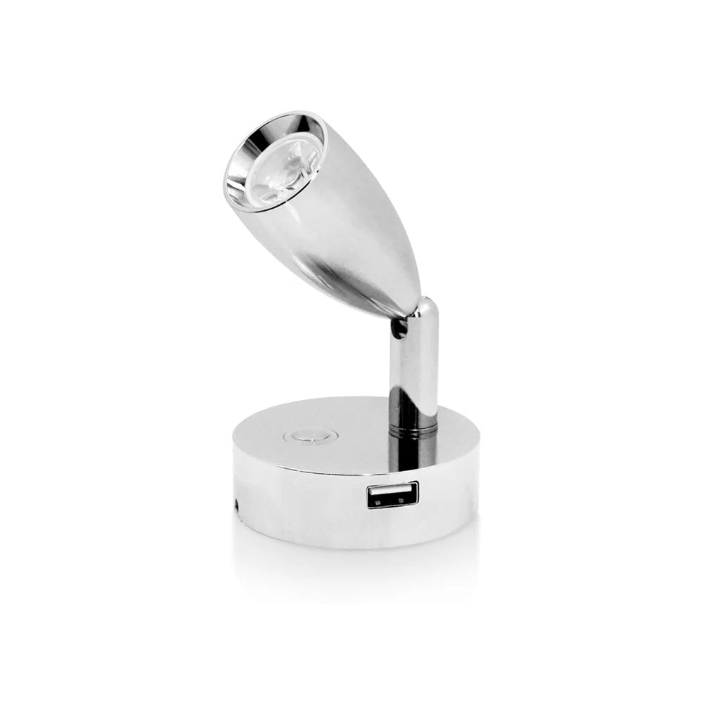 THALASSA 12V-24V Touch Adjustable Switch 90° with/without USB LED Reading Light for Yacht Ship
