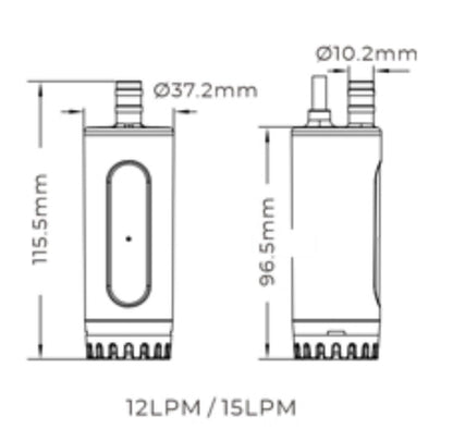 24V Genuine Marine Submersible Pump with Auto Ventilation, Check Valve & Dry Running Protection - 15 LPM, 1 Bar, Quiet, Food Grade, LFGB Certified for RVs & Outdoor Use