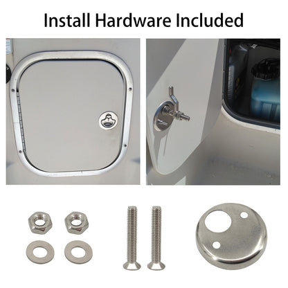 Boat Flush Latch Lock,Marine Hatch Flush Pull 316 Stainless Steel with Mounting Accessories
