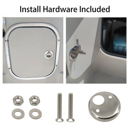 Boat Flush Latch Lock,Marine Hatch Flush Pull 316 Stainless Steel with Mounting Accessories