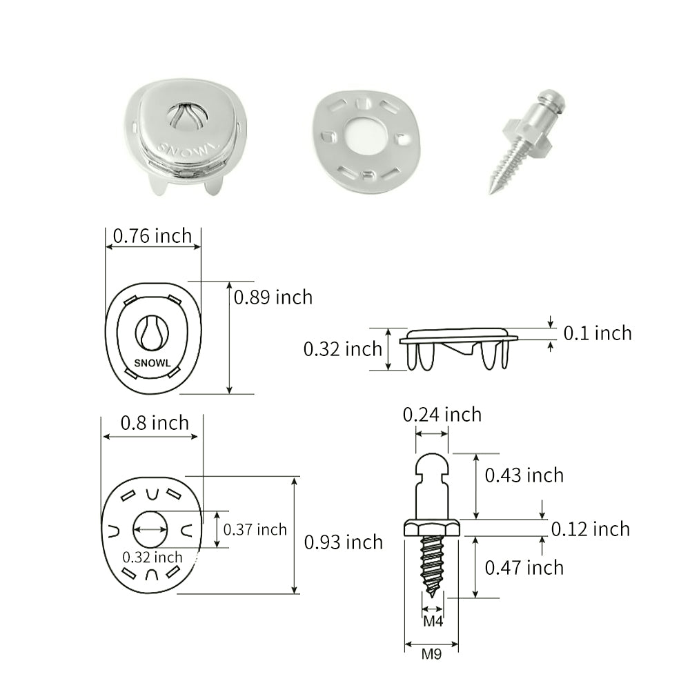 GenuineMarine-THALASSA 10pk 316 Stainless Teel,Turn Button,Boat,Cover Enclosure,Eyelet Canvas,Snap Fastener for Marine Boat Yacht Fixing Bimini - THALASSA