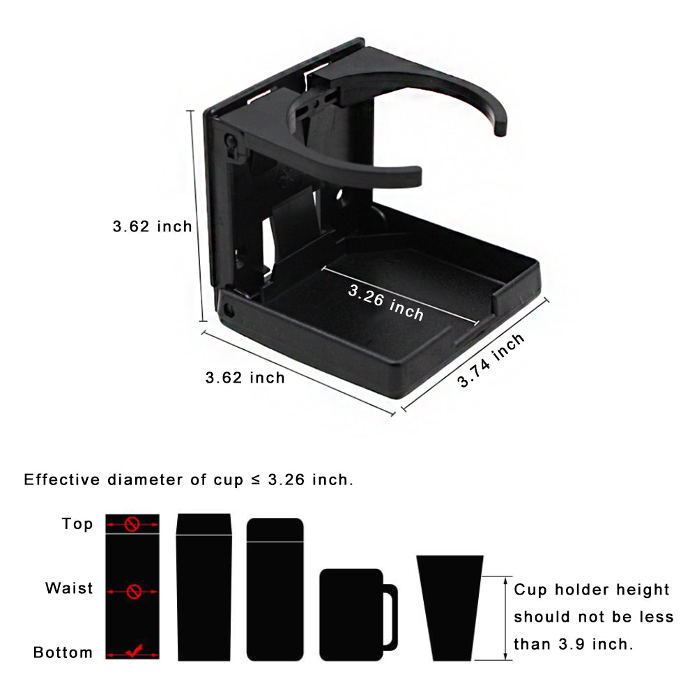 GenuineMarine-THALASSA Plastic Foldable Telescopic Water Cup Holder for Fishing Boat, Yacht Modification Vehicle, Beverage Holder Accessories - THALASSA