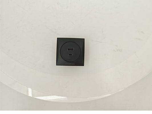 LENORAD embedded USB charging socket panel | USB-A+USB-C dual-port fast charging | 86 concealed wall socket | Suitable for bedroom/living room/office/hotel. - Thalassa Marine 