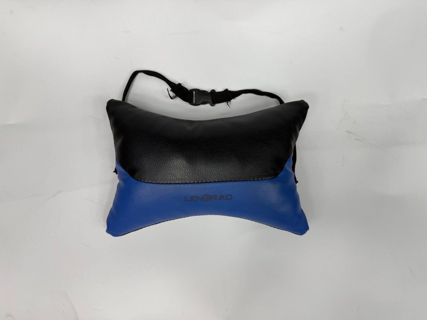LENORAD marine seat back cushion | Blue and black color matching leather waterproof | Suitable for yacht/RV/fishing chair | Adjustable strap fixation | Improve ride comfort.