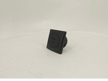 LENORAD embedded USB charging socket panel | USB-A+USB-C dual-port fast charging | 86 concealed wall socket | Suitable for bedroom/living room/office/hotel.
