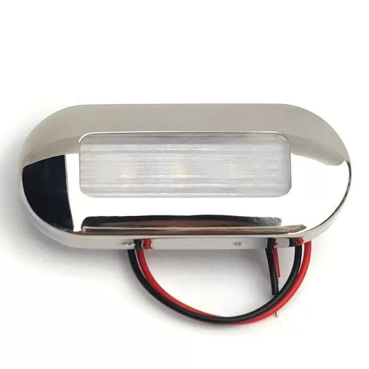 Genuine Marine Waterproof RV Stair LED Lamp Warm/Blue Light 12V/24V/DC 10V-30V 316 Stainless Steel Cover Welcome Floor Lamp For Yacht Car Boat