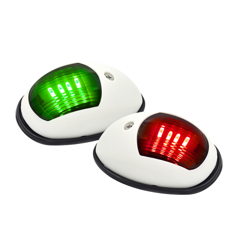 GenuineMarine-THALASSA 2pcs/A Pair 12V/24V Navigation LED Bow Side Light Waterproof Outdoor Emergency  Lamp Red & Green for Yacht Boat - THALASSA