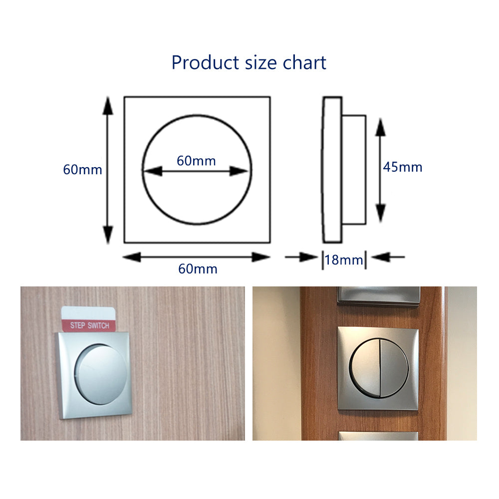 GenuineMarine-THALASSA 220V Black/White Remote Lever Switch Imported from Germany, Panel Home Button, LED Wall Light Switch Panel Control for Yacht, RVs, Hotel, Truck - THALASSA